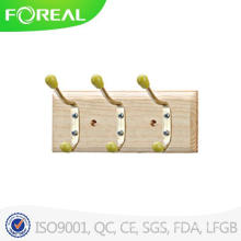 Wooden Clothes Hooks with Colorful Beads
